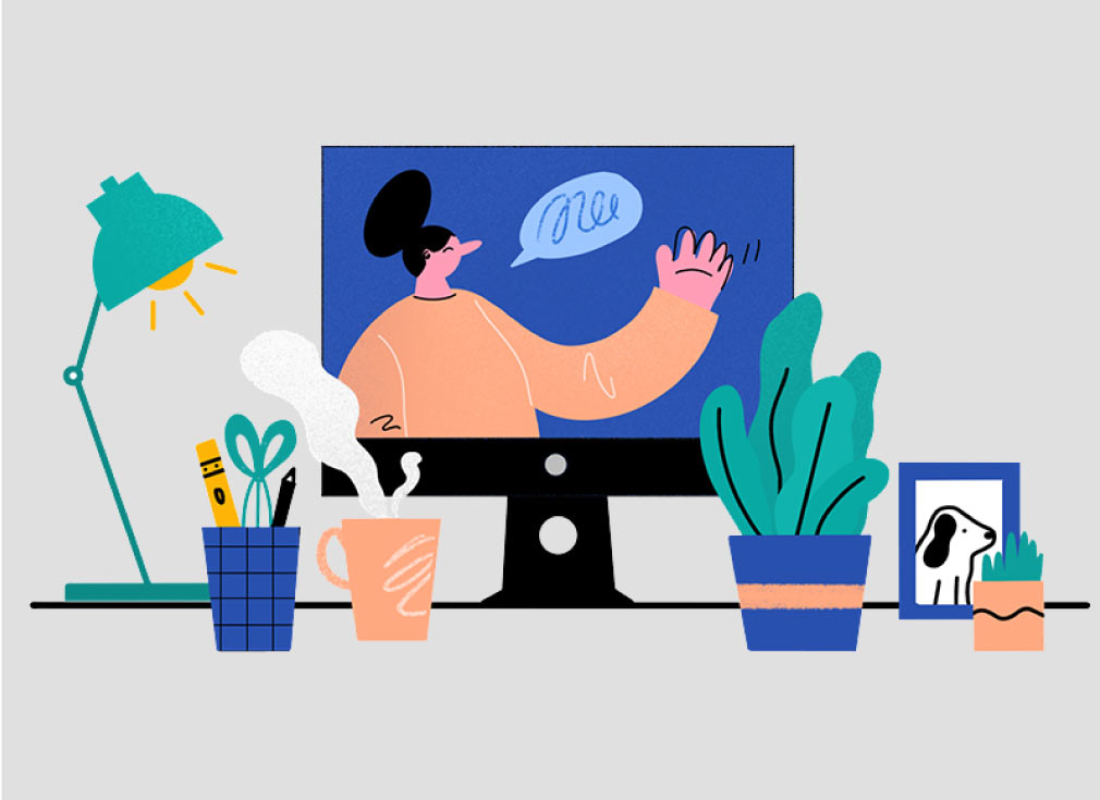 illustration for online talks